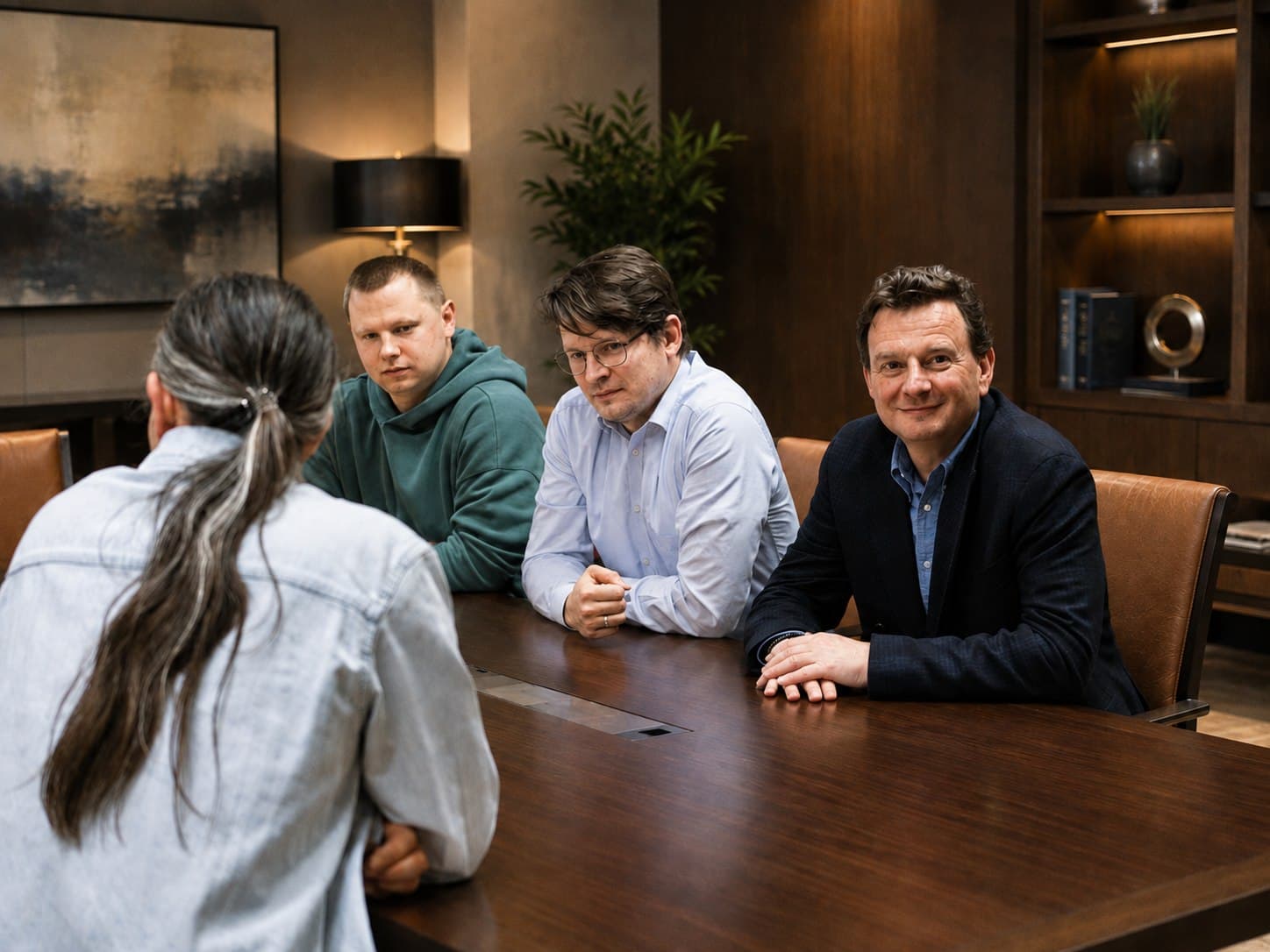 A Perfect Strangers Circle in conversation around one table